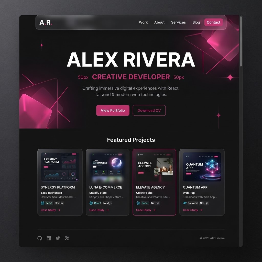 Preview of the Portfolio Website project